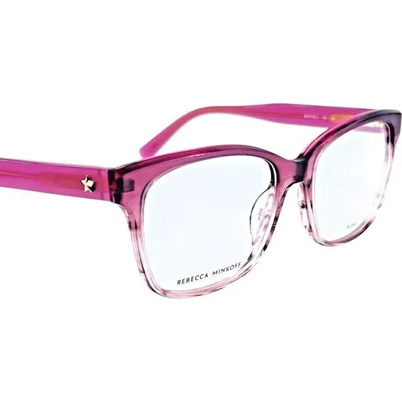 Rebecca Minkoff Brooke 3 Womens Eyeglass Frame 01ZX Pink Horn